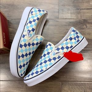 Vans Classic Slip-On Checkerboard Blue Topaz Men’s